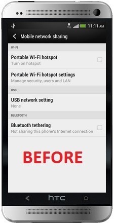How I Open USB Network Settings on My HTC One? I Update to Android 4.3