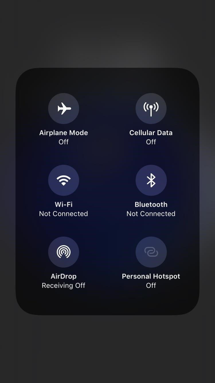 What All the Bluetooth & Wi-Fi Symbols Mean in iOS 11's New Control Center (Blue, Gray, or Crossed Out)