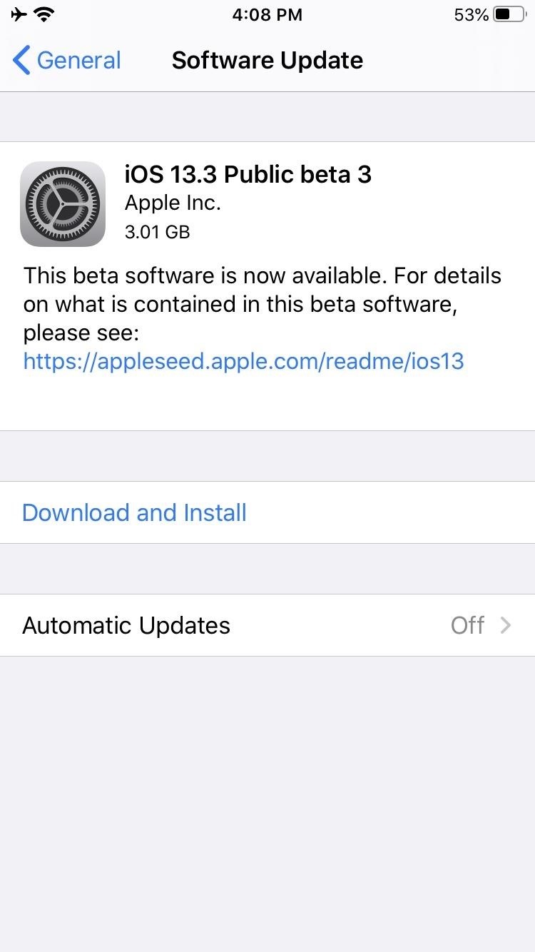 Apple Just Released iOS 13.3 Public Beta 3 to Software Testers