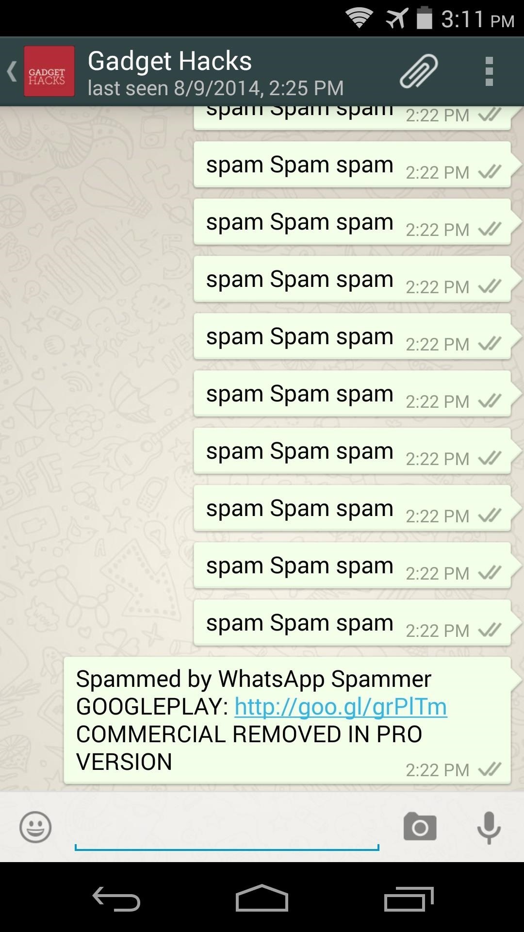 Spam text messages prank