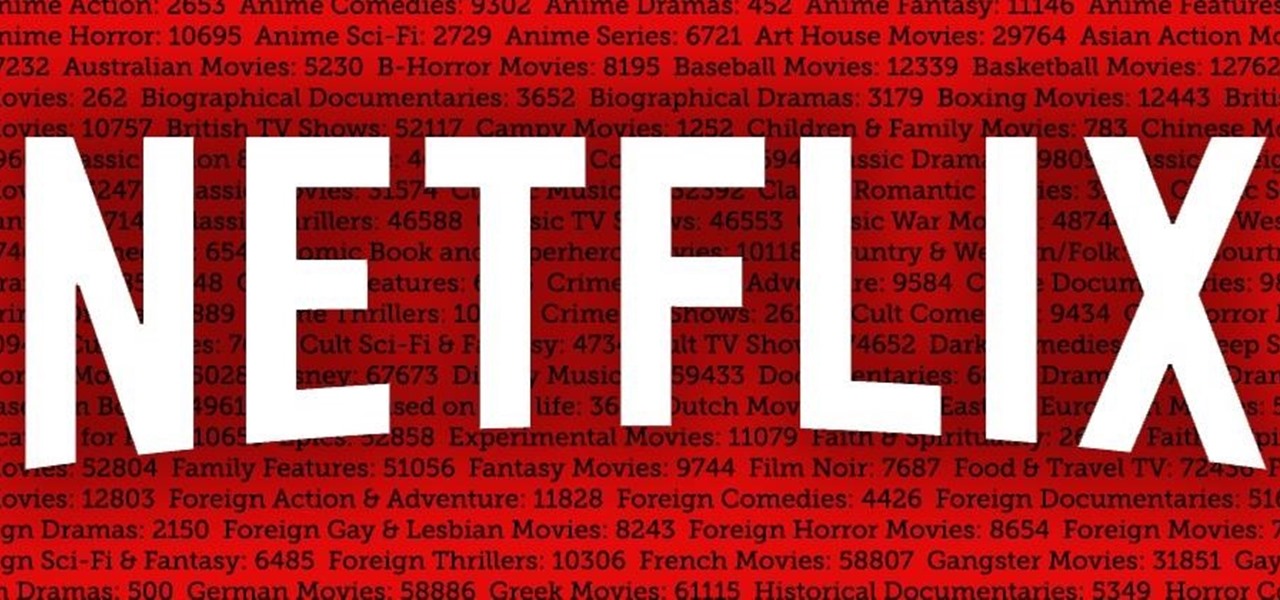Complete List of Netflix's Hidden Genre Codes