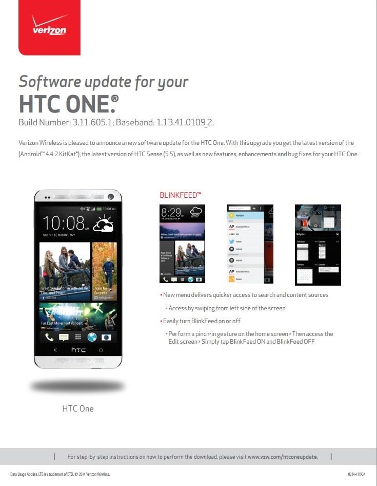 KitKat for the Verizon HTC One Rolling Out