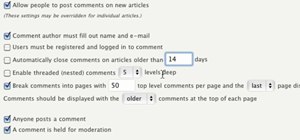Change comment settings on a WordPress blog