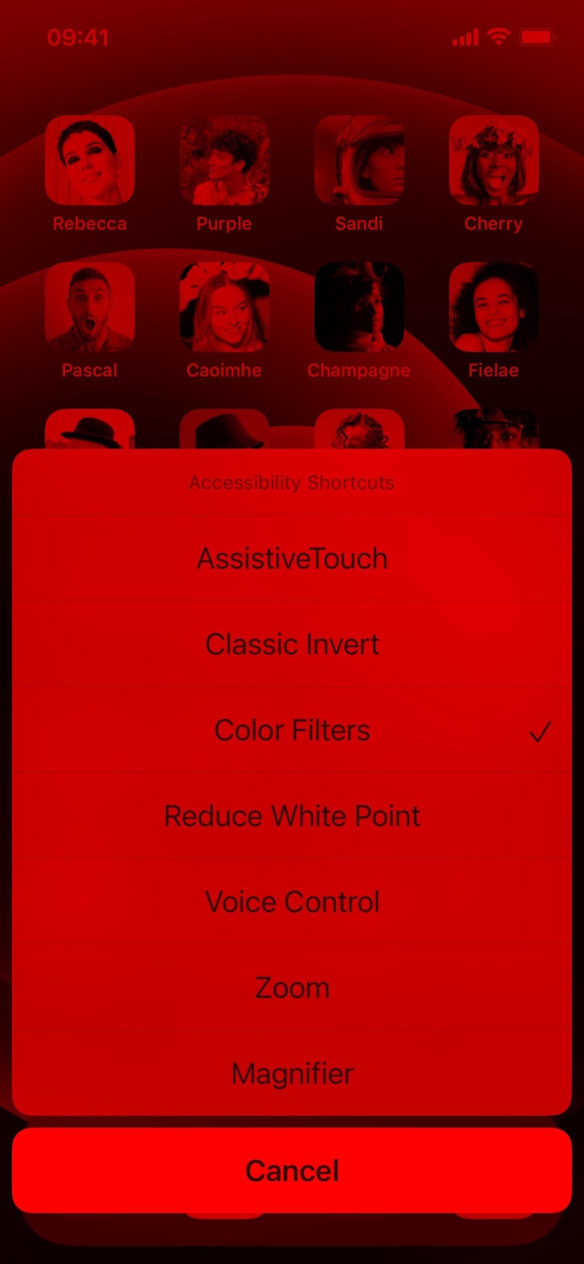 Halten Sie Ihre Nachtsicht mit dem versteckten roten Bildschirm des iPhone scharf