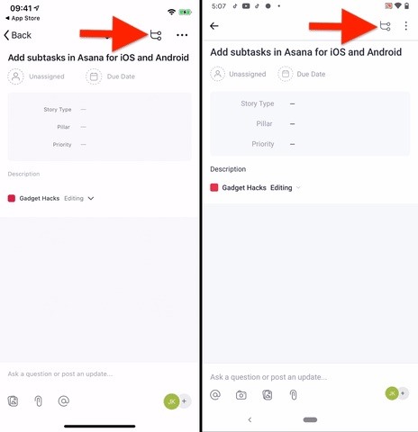How to Add Subtasks in Asana's iOS & Android Apps