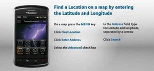 Enter latitude and longitude coordinates on a BlackBerry Storm phone