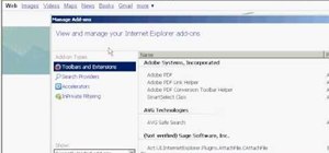 Enable & disable browser add-ons in IE 8