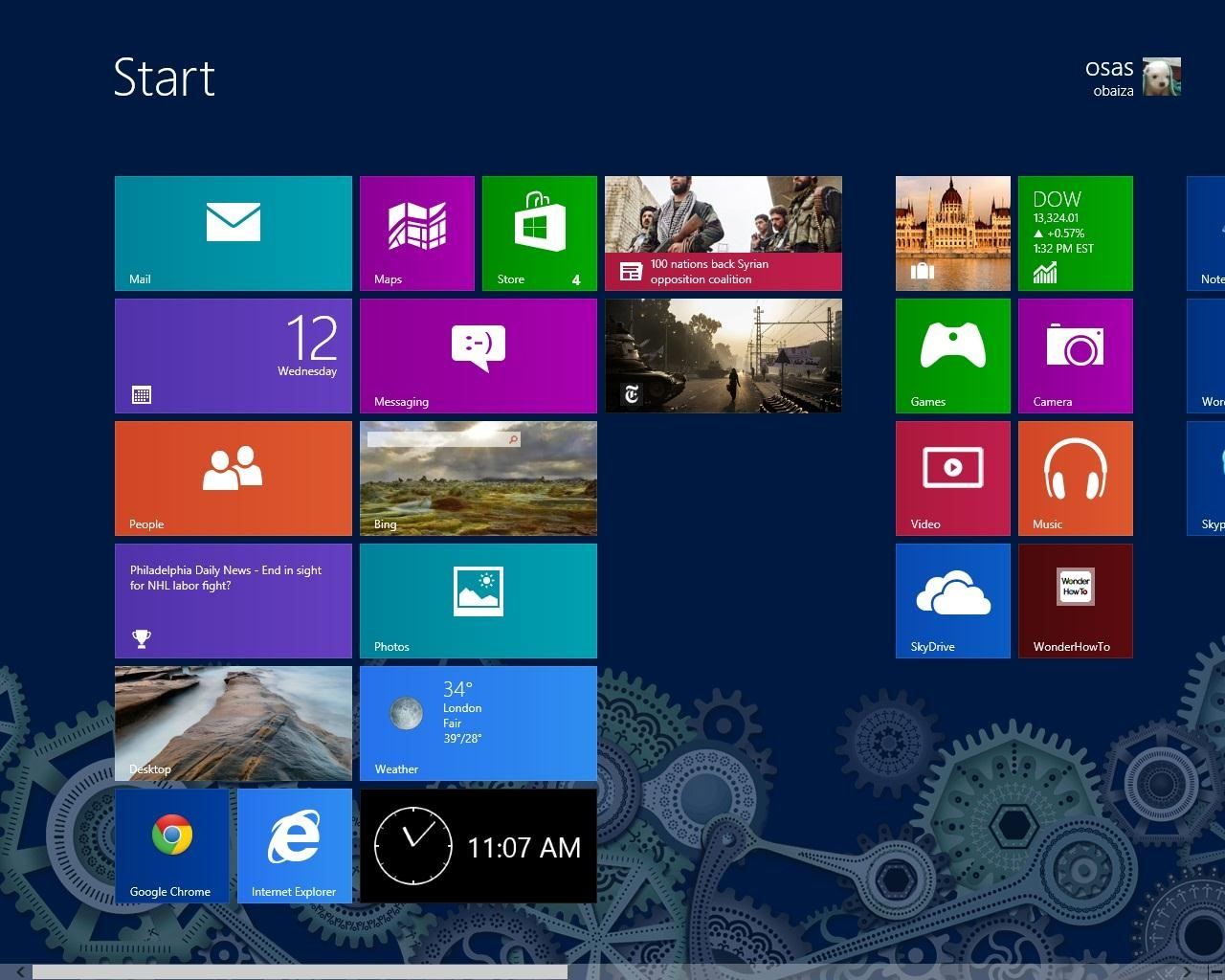How to Get the Windows 8 Desktop and Start Screen (Or Taskbar and Start Screen) on the Same Display