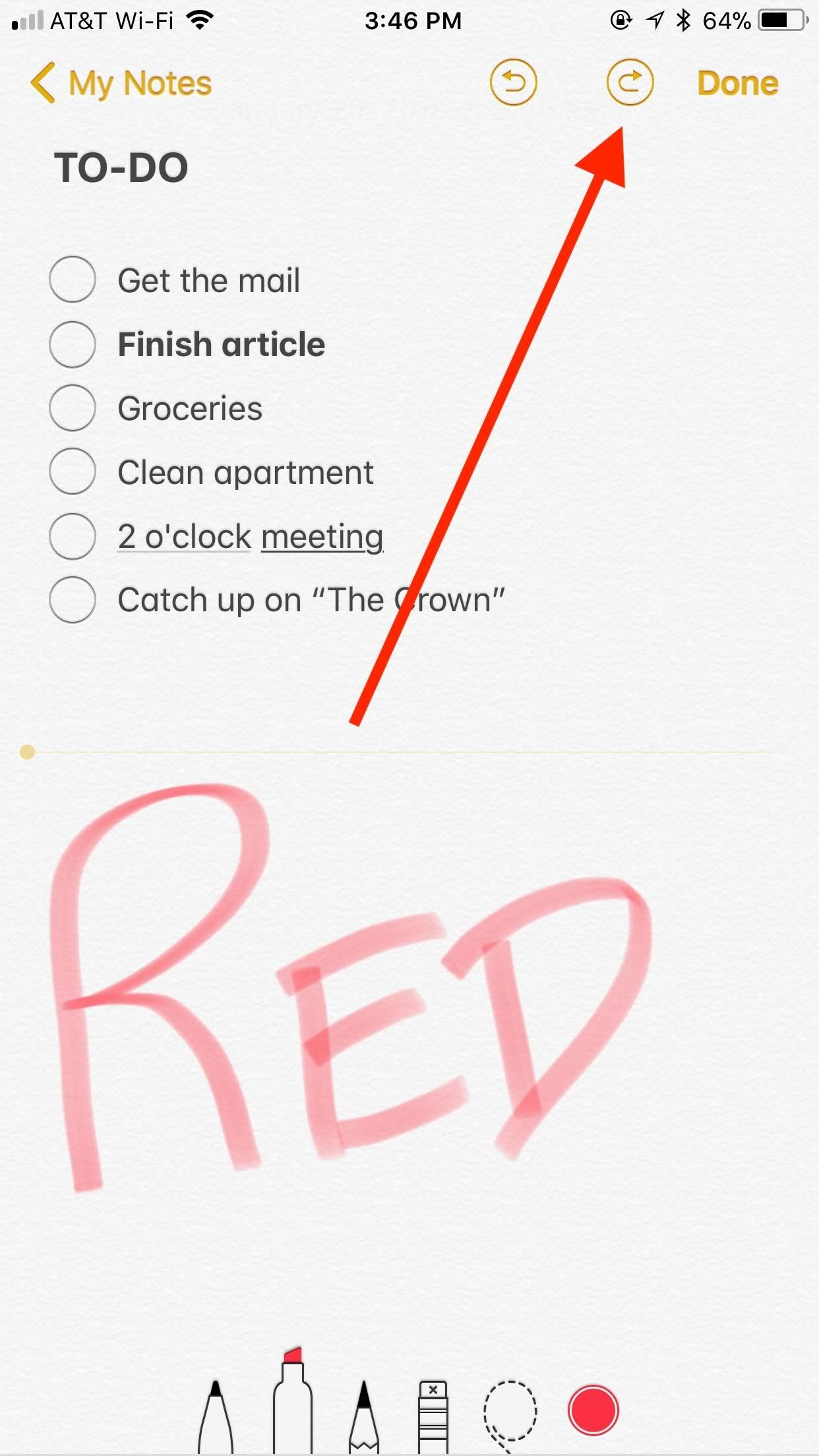 Notes 101: How to Undo Typing, Sketch Strokes, Deletions & More on Your iPhone