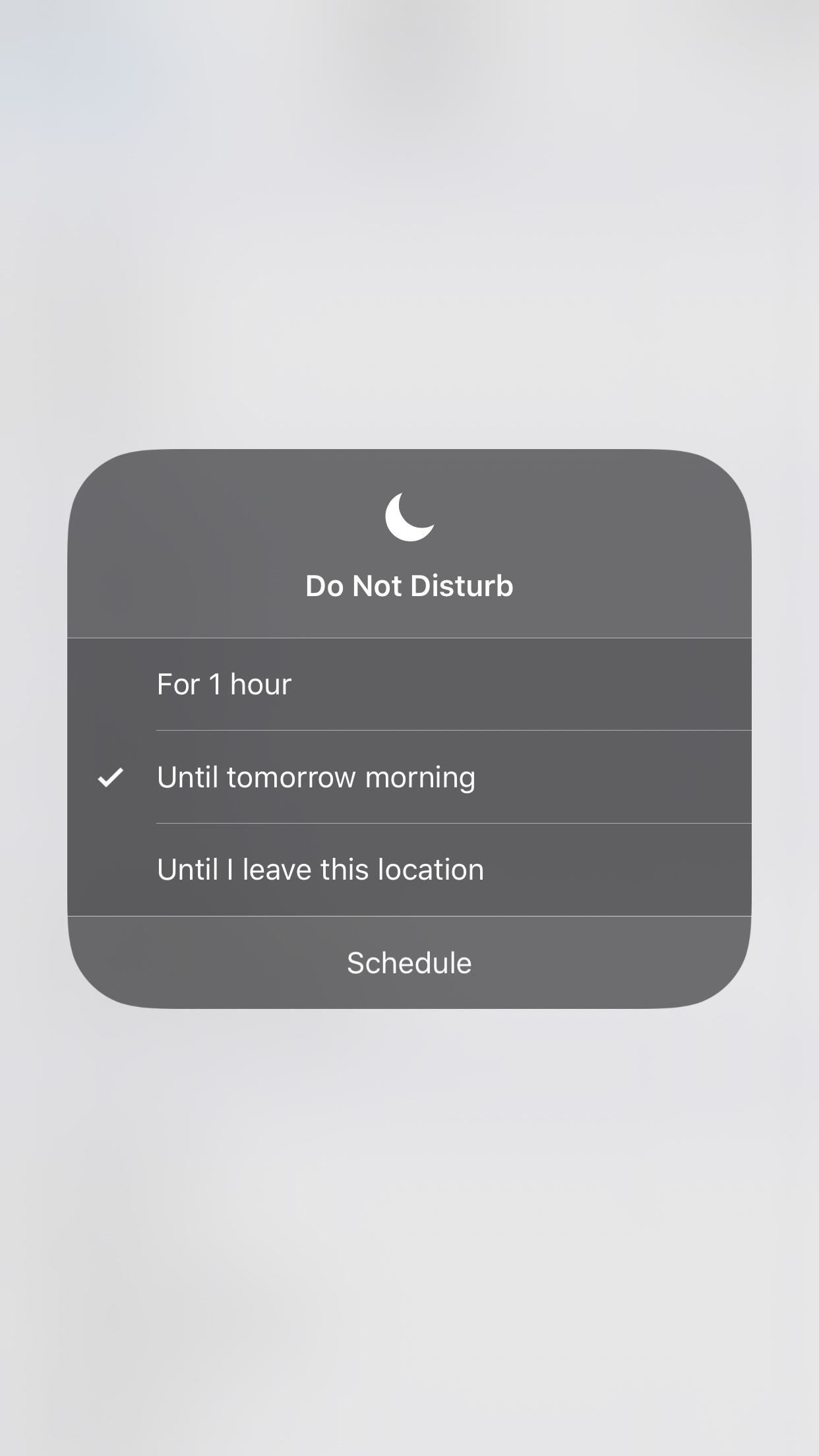 Quickly Turn on 'Do Not Disturb' in iOS 12 Until the Evening or Morning
