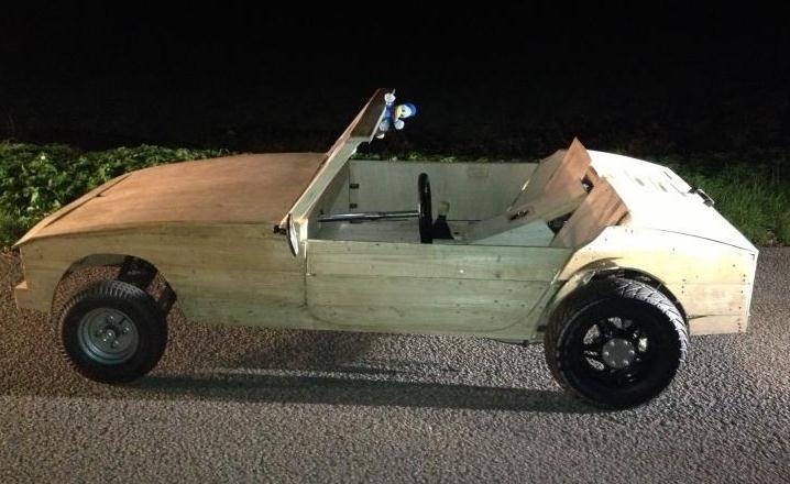 Teens Pulled Over in Their Almost Street Legal (And Totally Cool) DIY Wooden Car