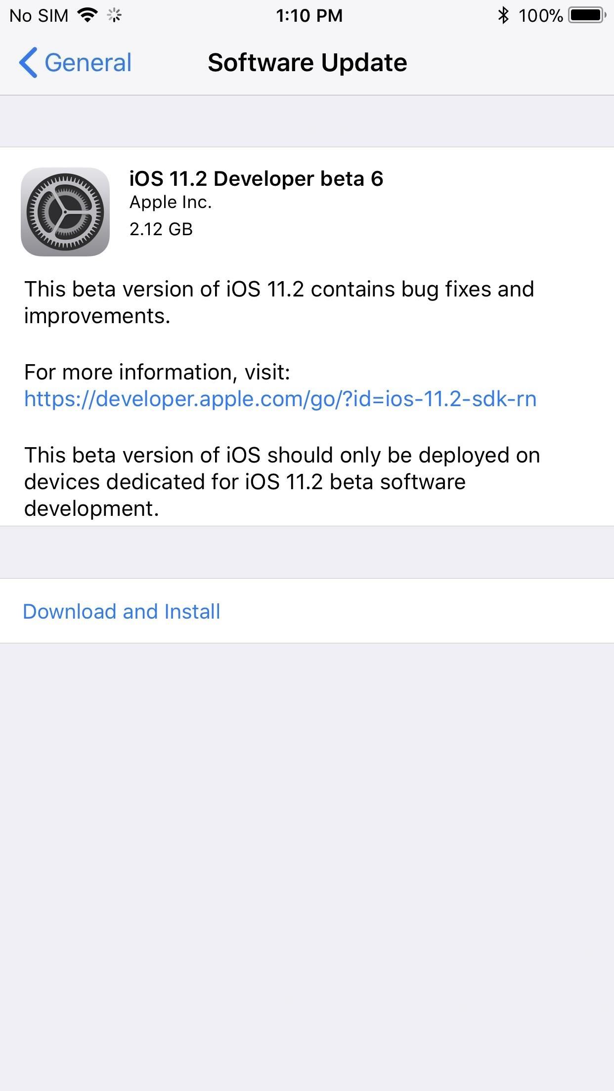 iOS 11.2 Beta 6 Released Days After Beta 5 — Expect Public Version Next Week