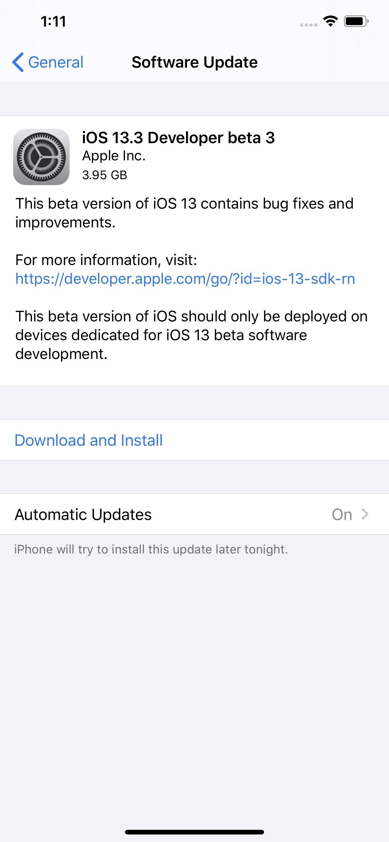 Apple Releases iOS 13.3 Developer Beta 3 for iPhone
