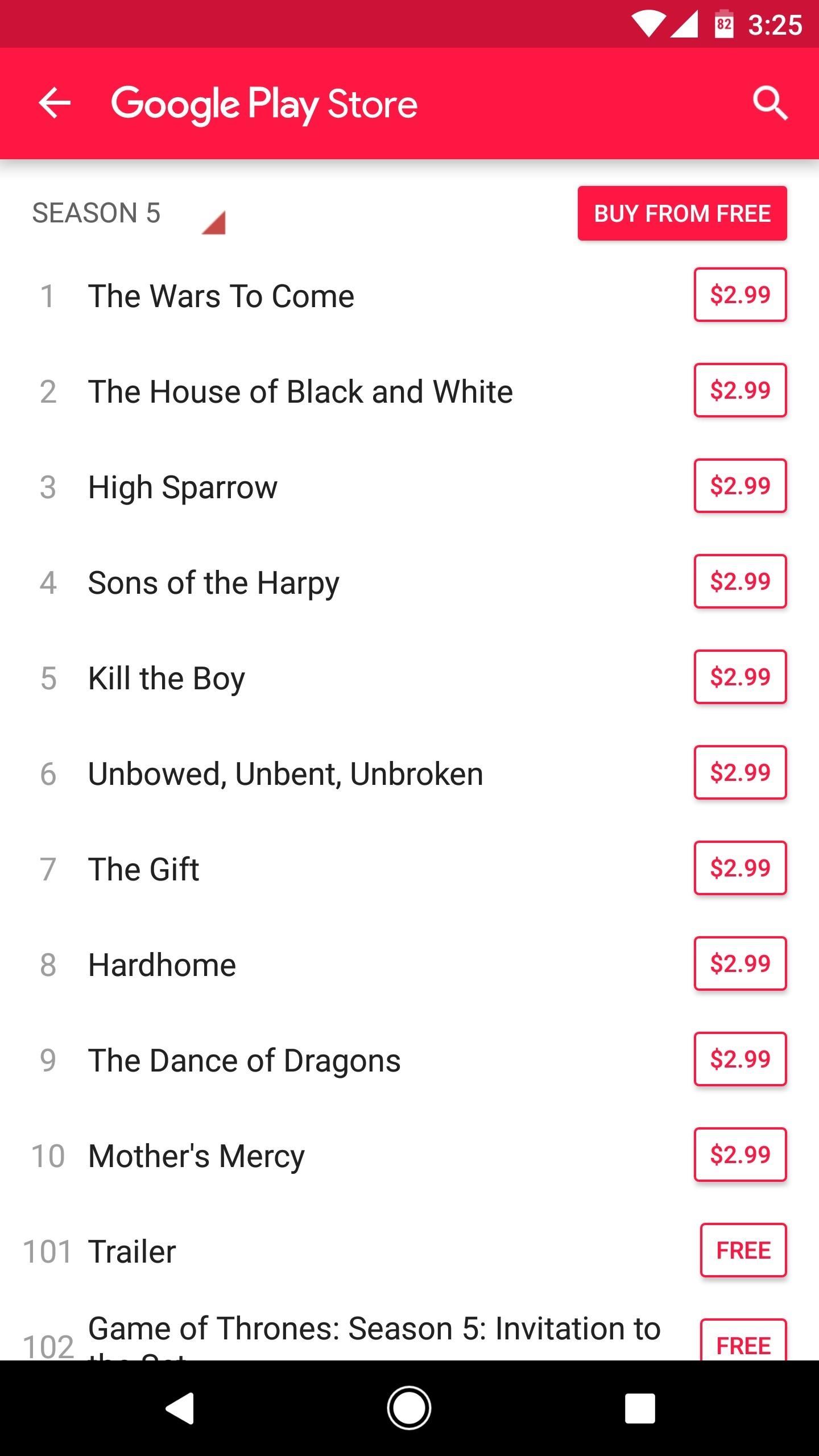 Deal Alert: Get a Free Season of Game of Thrones from Google Play—Right Now!