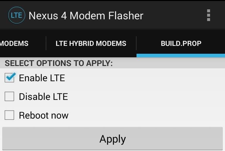 How to Enable Blazing Fast LTE Data Speeds on Your Nexus 4