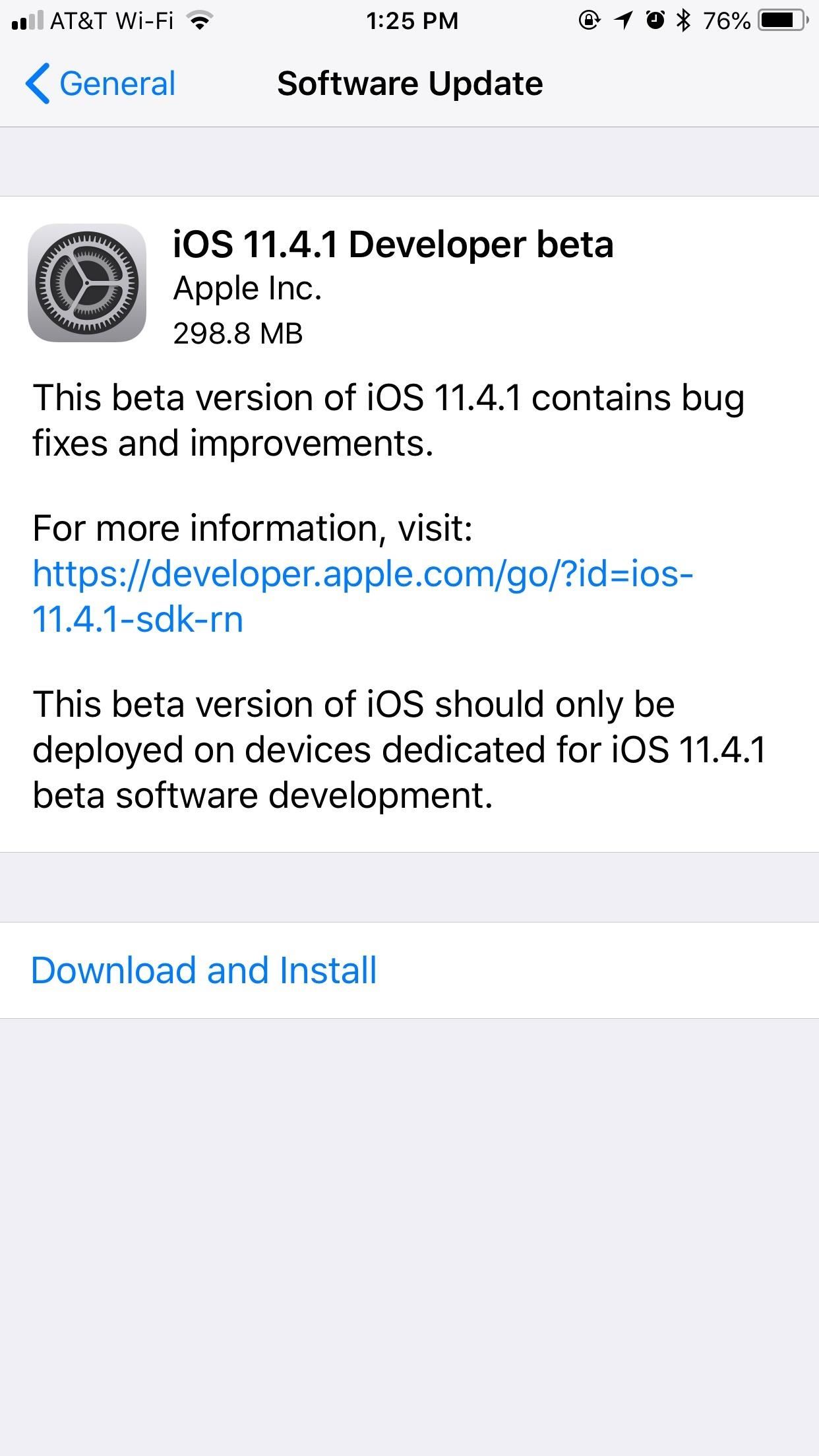 iOS 11.4.1 Beta Released for iPhones, Includes 'Bug Fixes & Improvements' Only