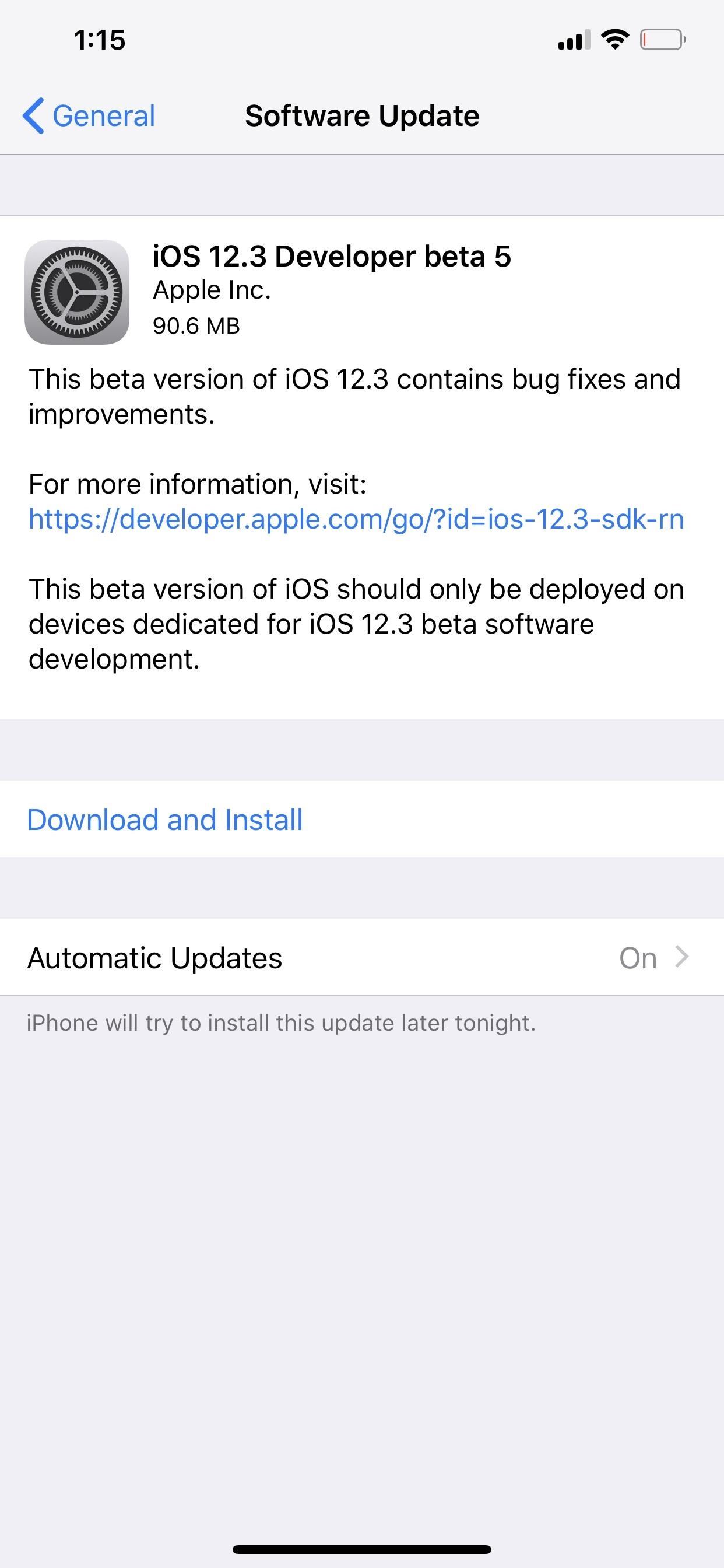 Apple Releases iOS 12.3 Beta 5 for iPhone to Developers