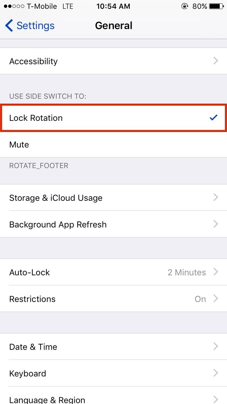 How To Turn Off Auto Rotate On Iphone 6s Plus