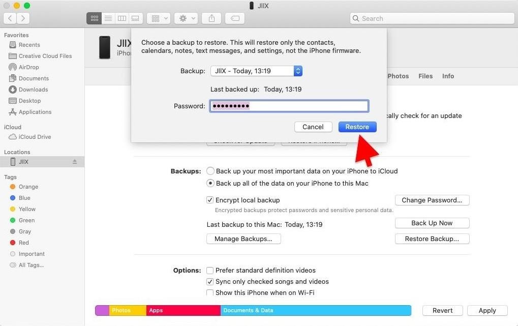 How to Restore Your iPhone to a Backup or Factory Settings with Finder in macOS Catalina & Big Sur