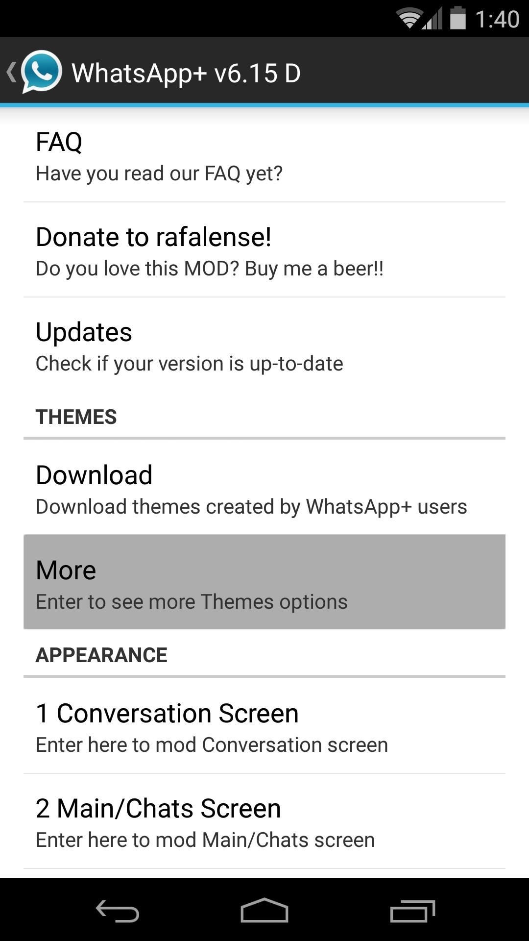 Theme WhatsApp with Android L's Material Design