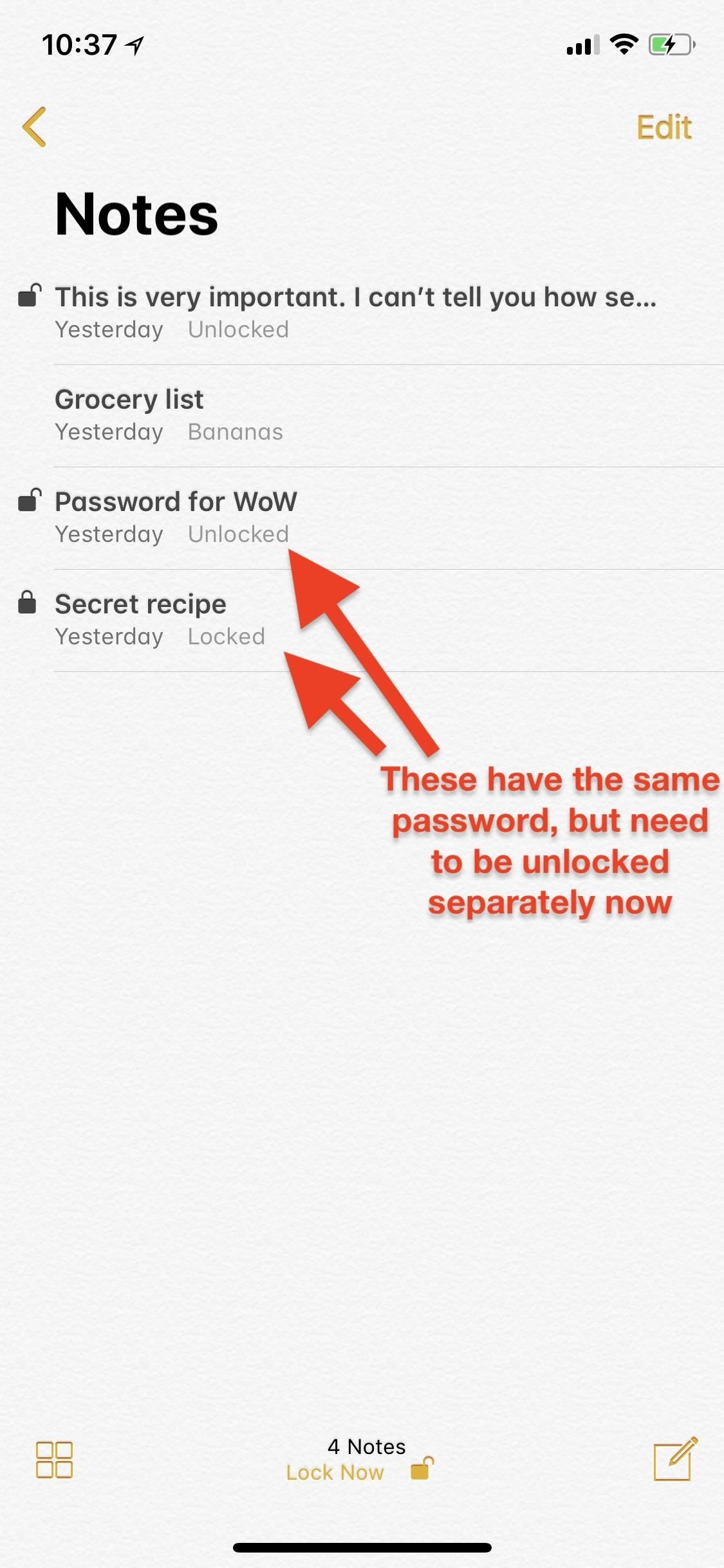 Notes 101: The Trick to Protecting Each Note with Separate, Unique Passwords