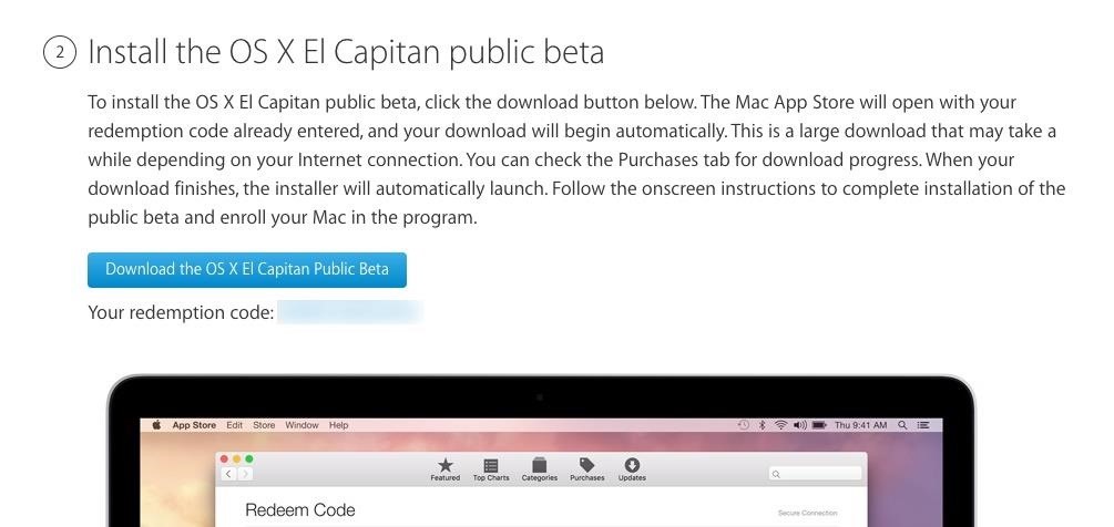 How to Get the Public Beta Preview of Mac OS X 10.11 El Capitan