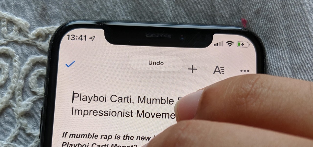 Undo & Redo Typing with iOS 13's New Gestures