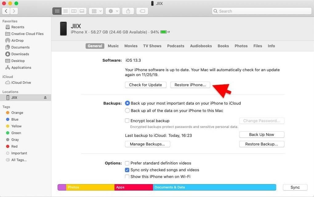 How to Restore Your iPhone to a Backup or Factory Settings with Finder in macOS Catalina & Big Sur