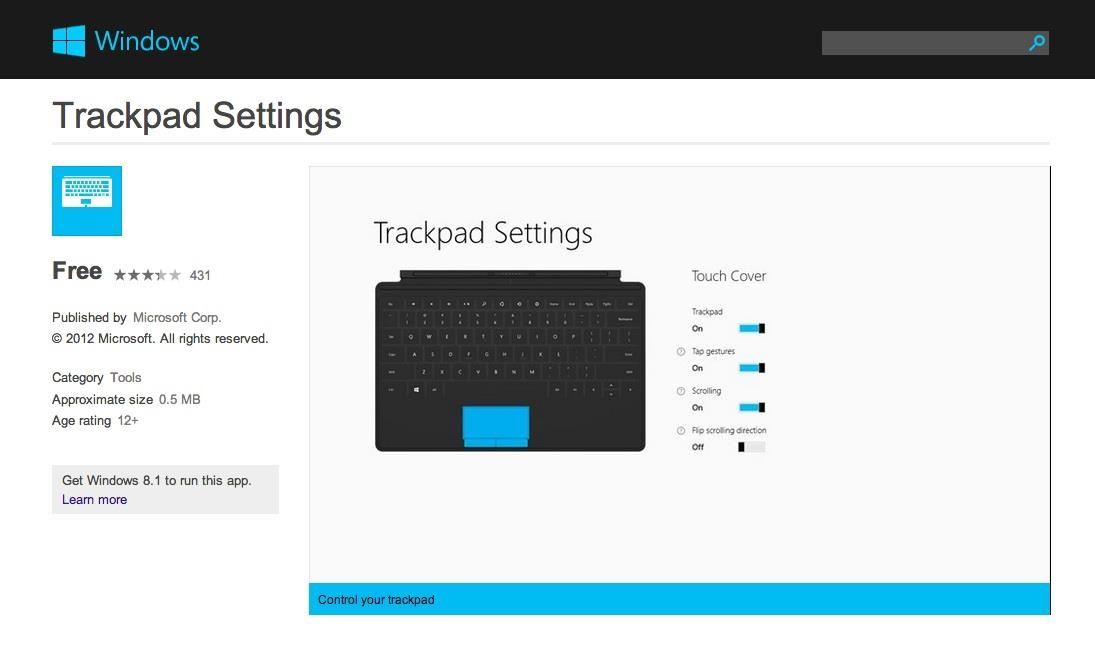 How to Reverse the Scrolling Direction on Your Microsoft Surface's Trackpad in Windows 8.1
