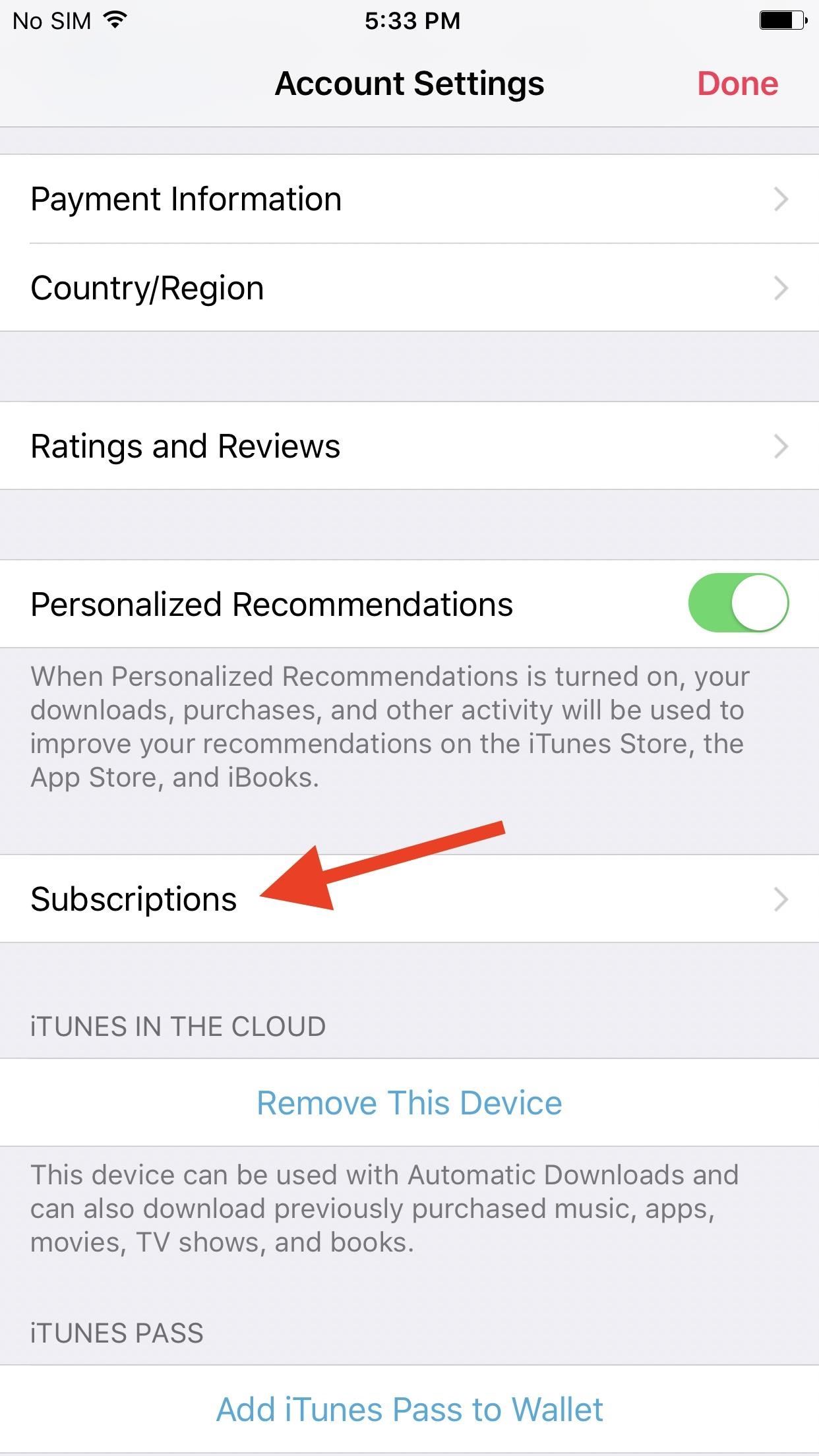 subscriptions in ios