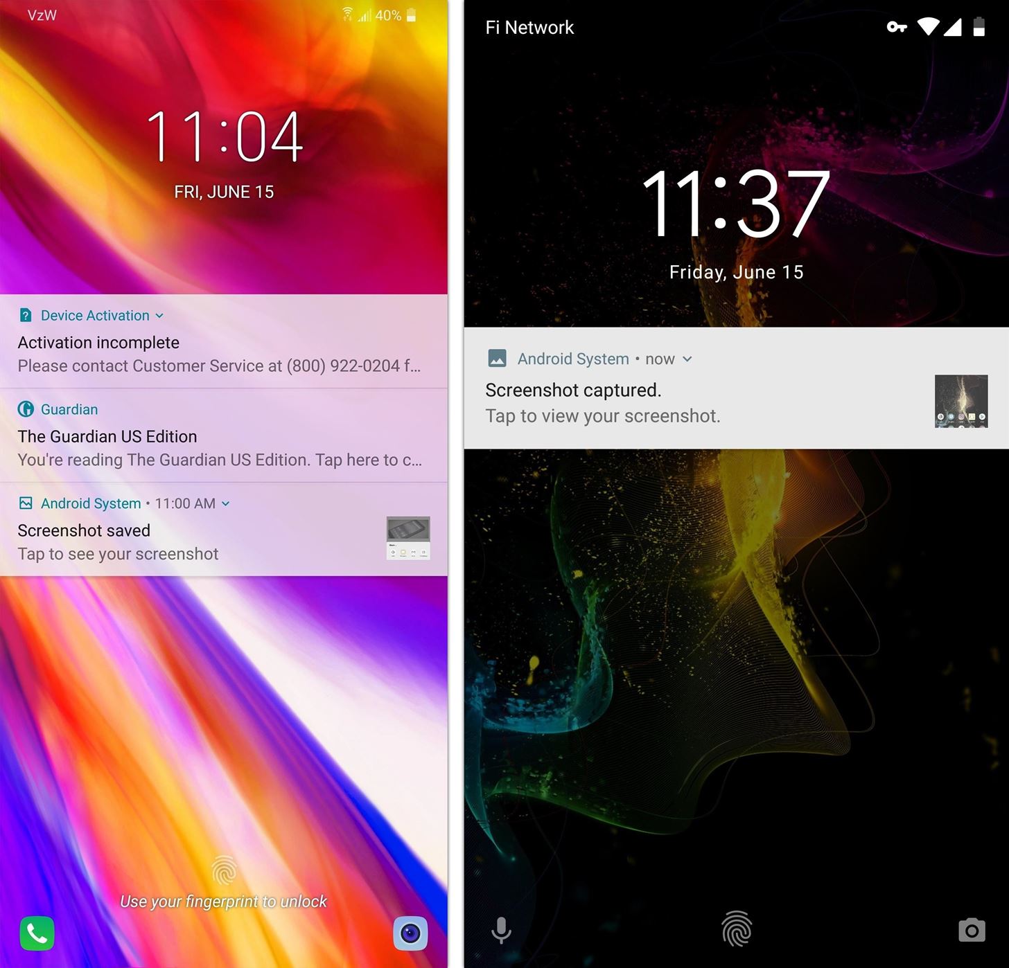 LG UX vs Stock Android — a Visual Comparison