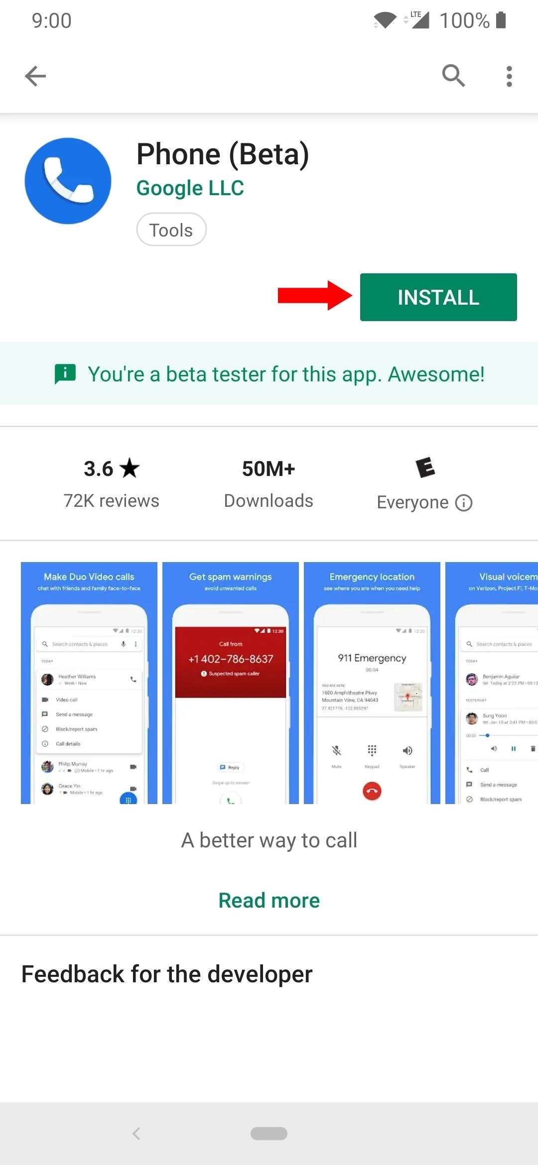 google phone app with spam blocking
