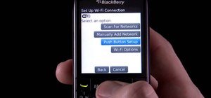 Use the push-button WiFi setup feature on a BlackBerry Pearl 3G phone
