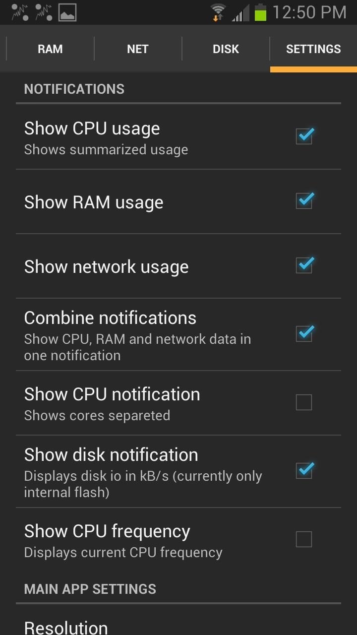 How to Monitor System Resources Right from the Notification Tray on Your Samsung Galaxy S3