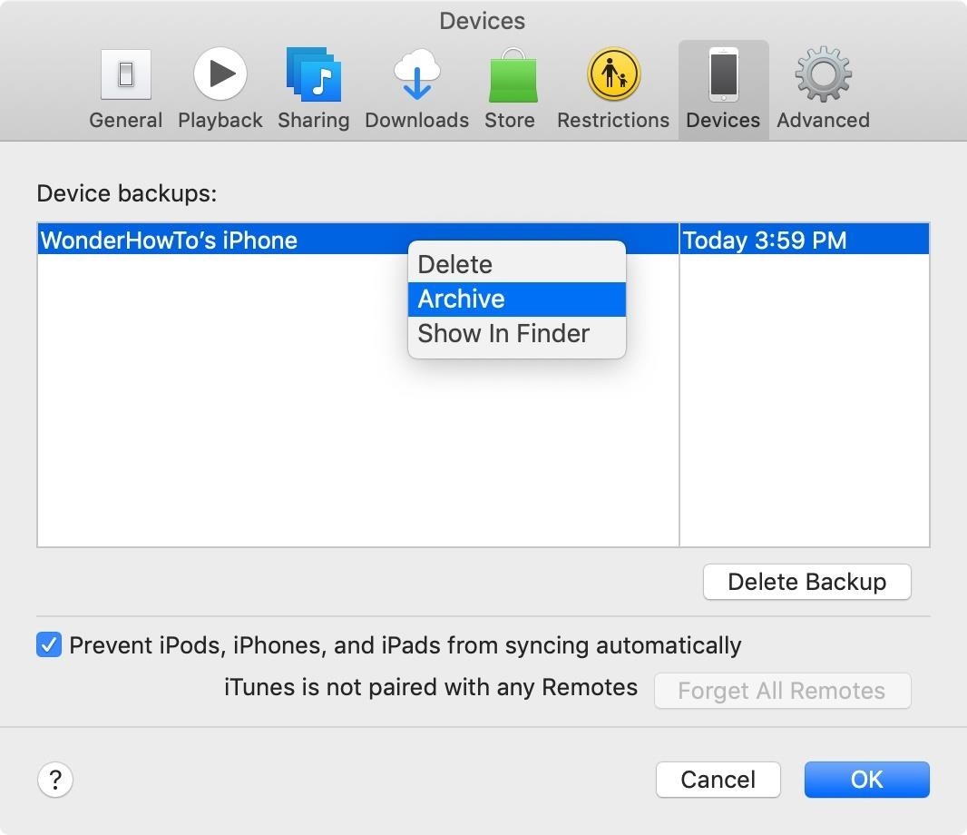 How to Create an Archived Backup of Your Current iOS Version So You Can Restore After a Downgrade
