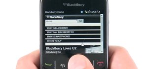Open up a web page on a BlackBerry Curve 8520 phone