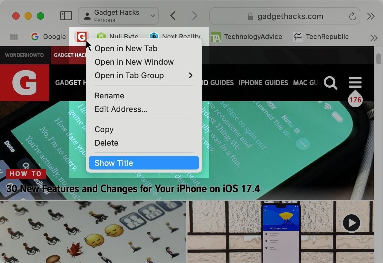 This Hidden Setting Gives Safari's Favorites Bar Better-Looking Shortcuts to Your Most-Used Bookmarks