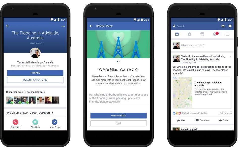 Facebook Expands 'Safety Check' Features with More Status Details & Fundraiser Options