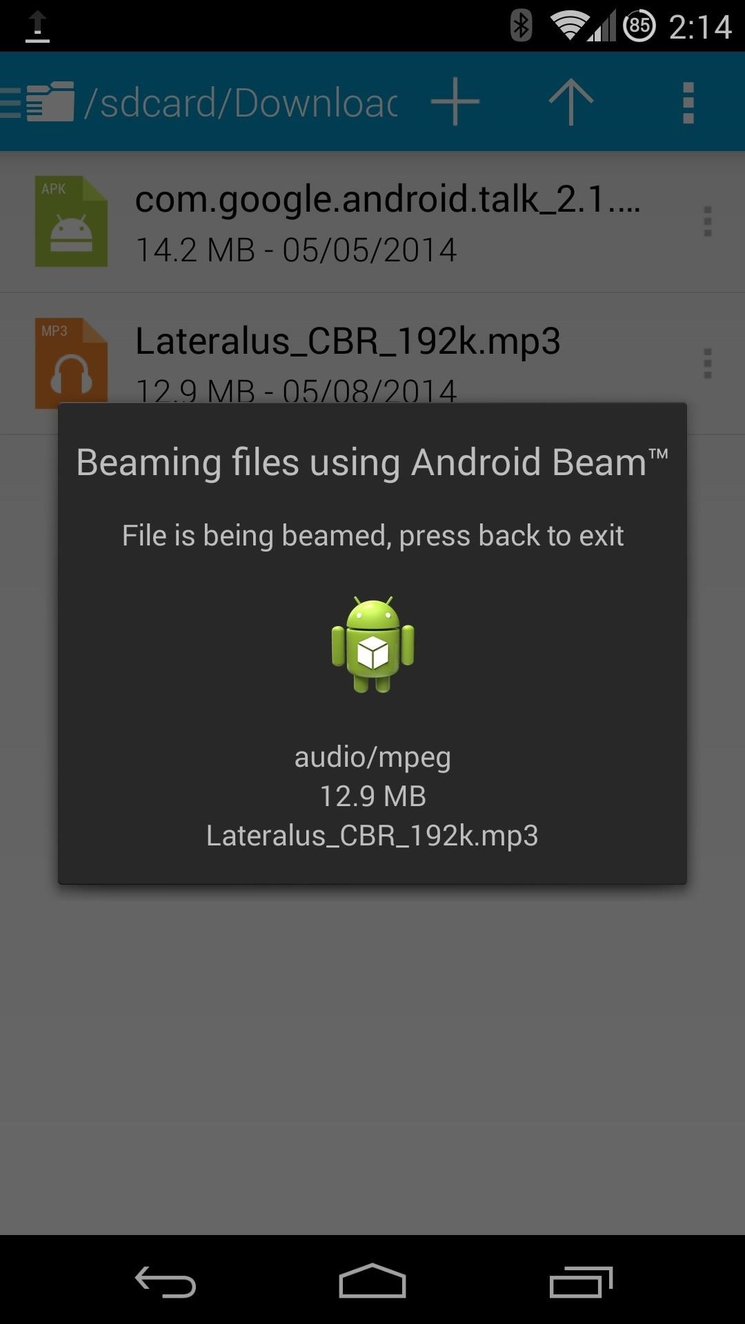 How to Beam Any File You Want from Your Nexus 5 to Another Android Device