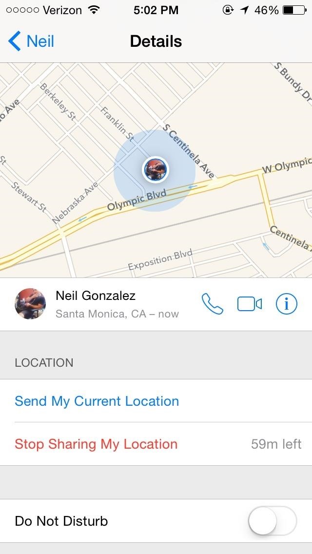 How to Send & Share Your iPhone's Current Location in iOS ...