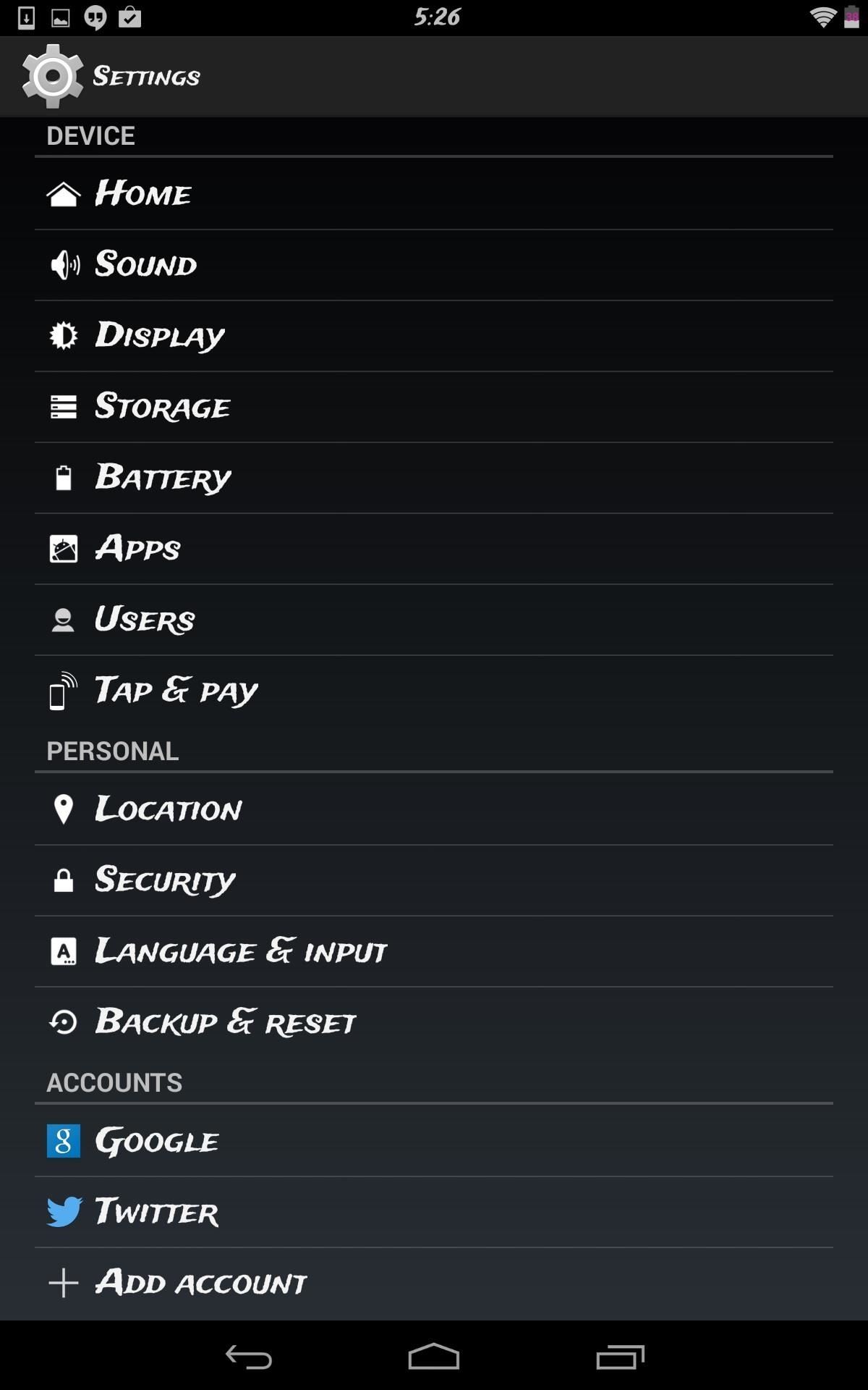 How to Set Custom Fonts for Apps, Settings, & More on Your Nexus 7 Tablet