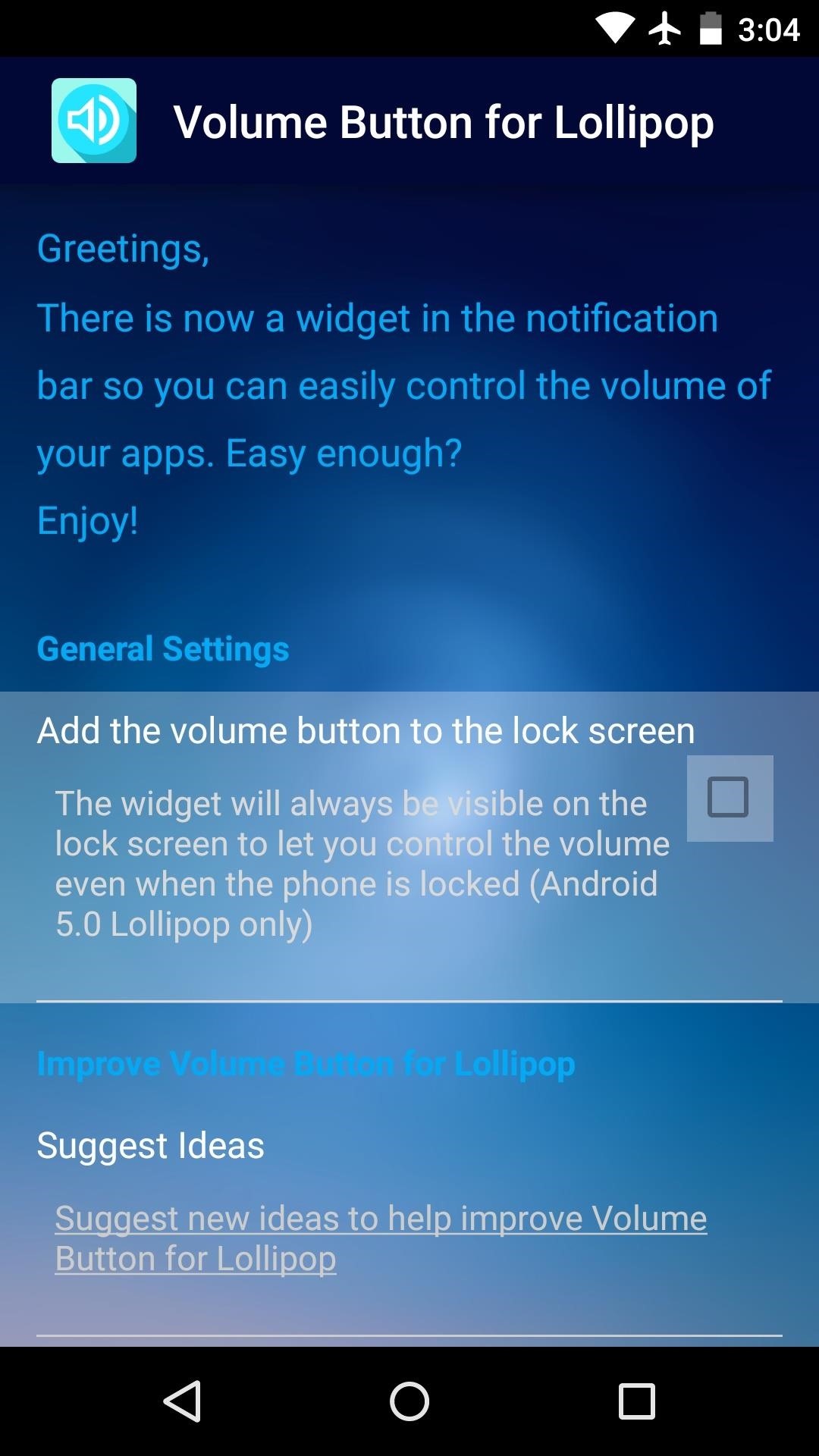 Control Volume Directly from the Notification Tray in Lollipop