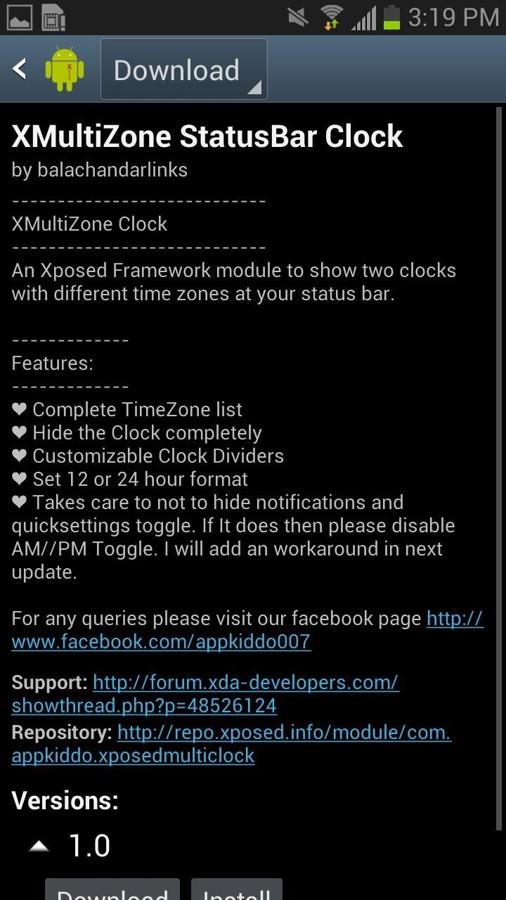 How to Add a Second Status Bar Clock on Your Samsung Galaxy Note 2 for Different Time Zones