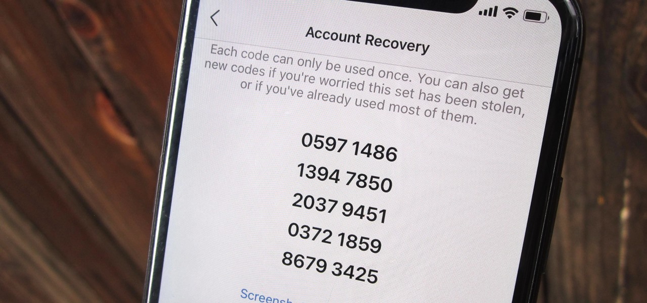 How To Set Up Instagram Recovery Codes So You Can Always Access Your Account With 2fa Enabled Smartphones Gadget Hacks