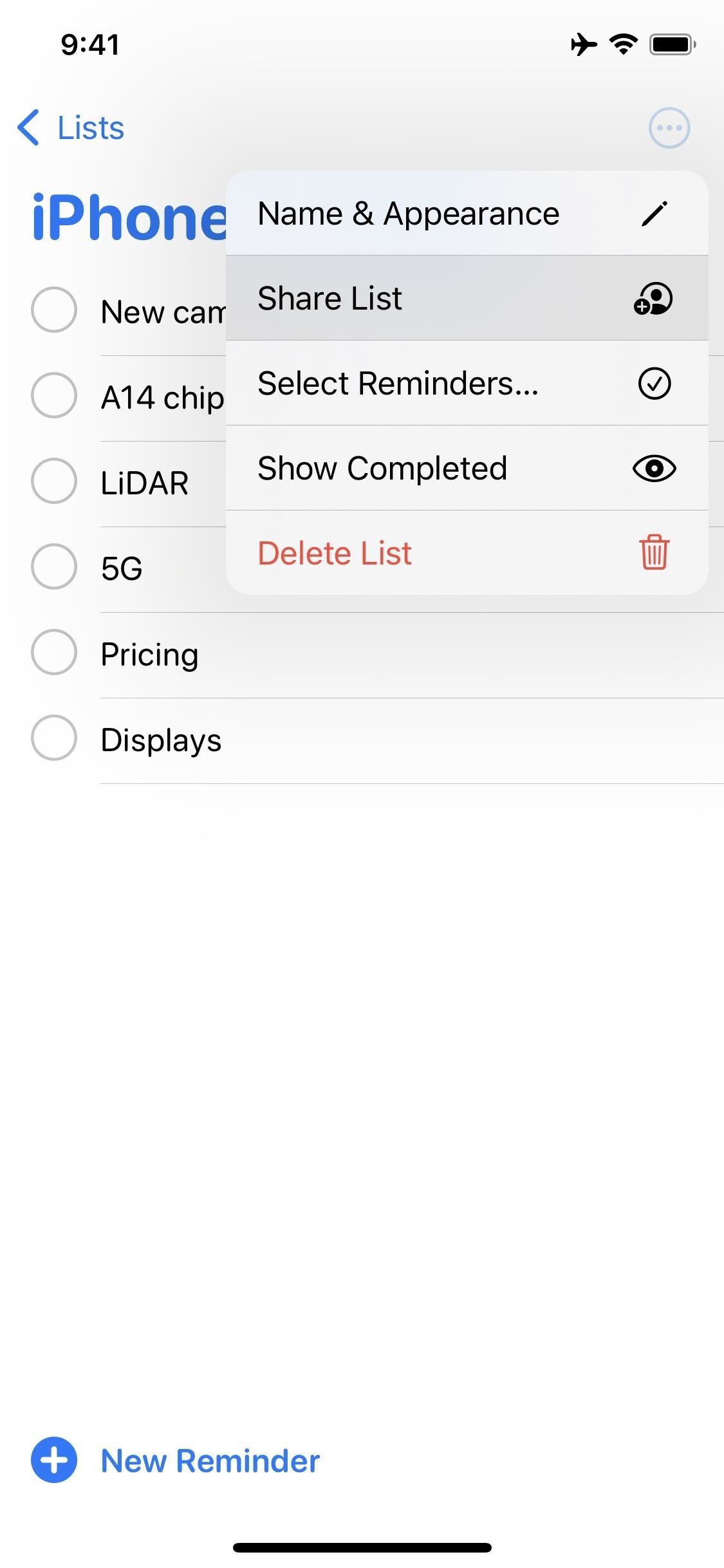 Reminders Lets You Assign Tasks to Users You Shared the List with — Here's How It Works in iOS 14