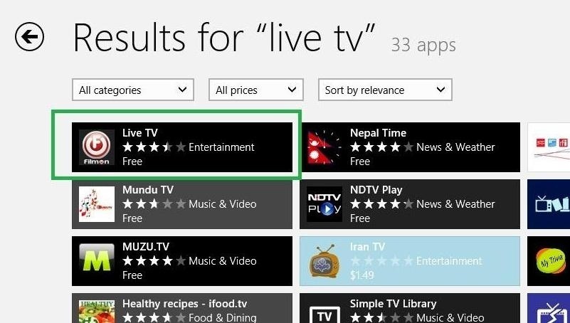 How to Watch Free Live-Streaming TV Shows More Easily in Windows 8