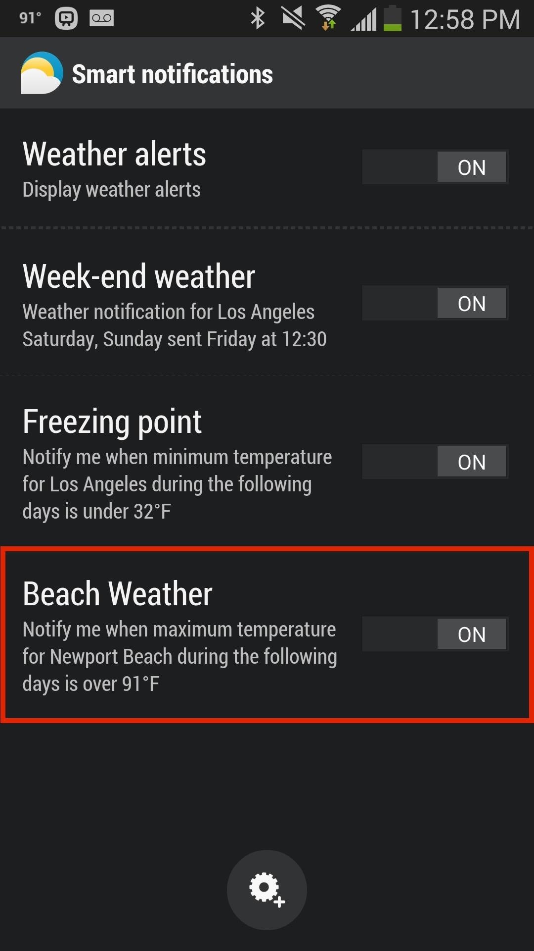 How to Set Up Weather Alerts for Perfect Beach Temperatures on Your Galaxy Note 3