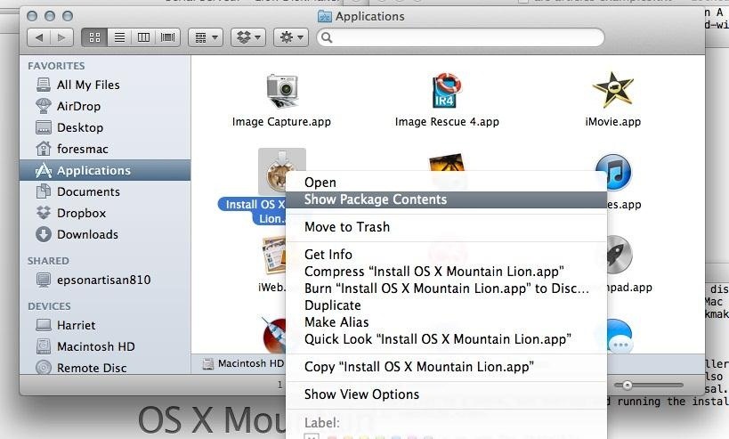 How to Create a Bootable Install DVD or USB Drive of OS X 10.8 Mountain Lion