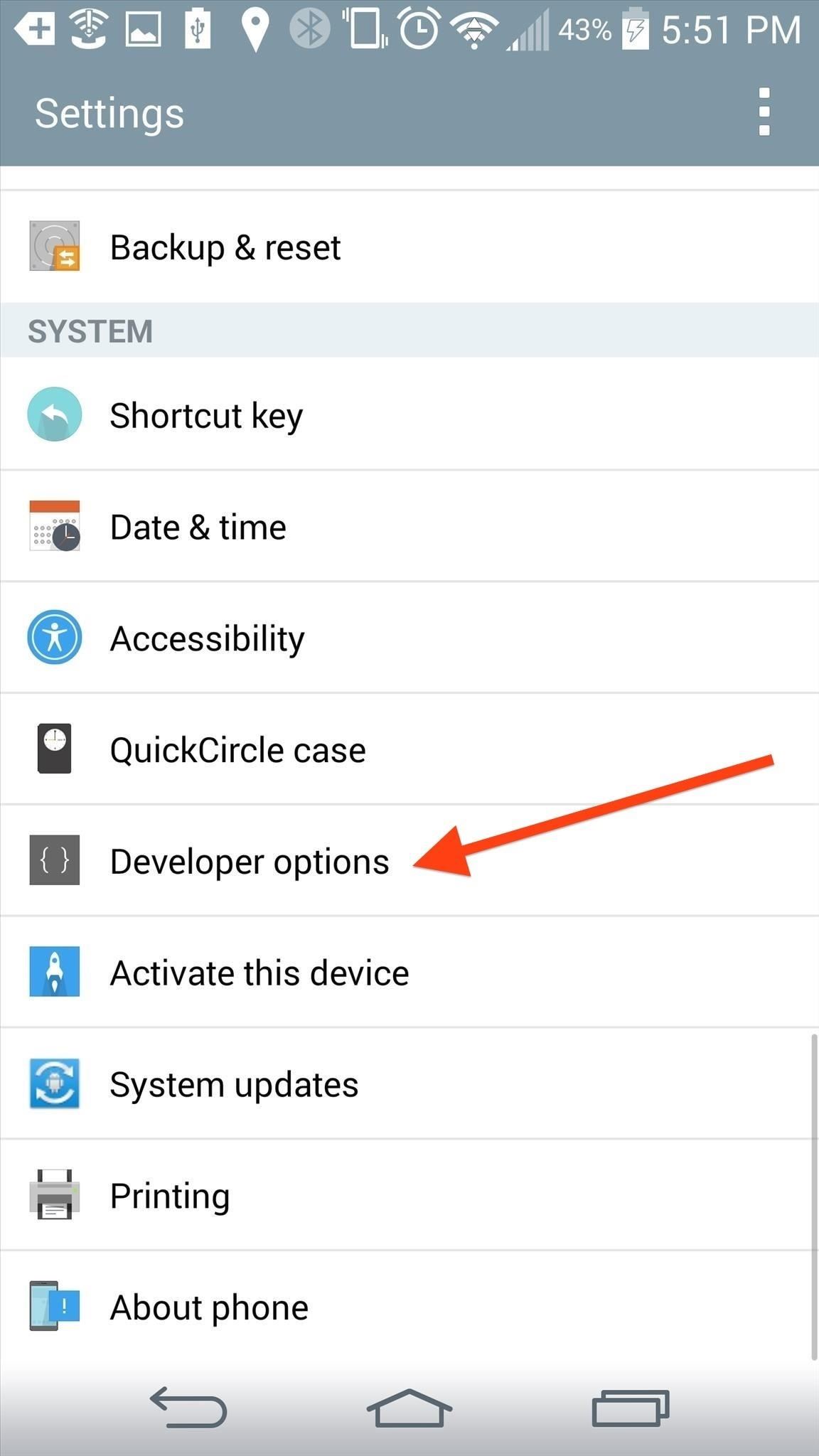 How to Enable the Hidden Developer Options & USB Debugging on the LG G3