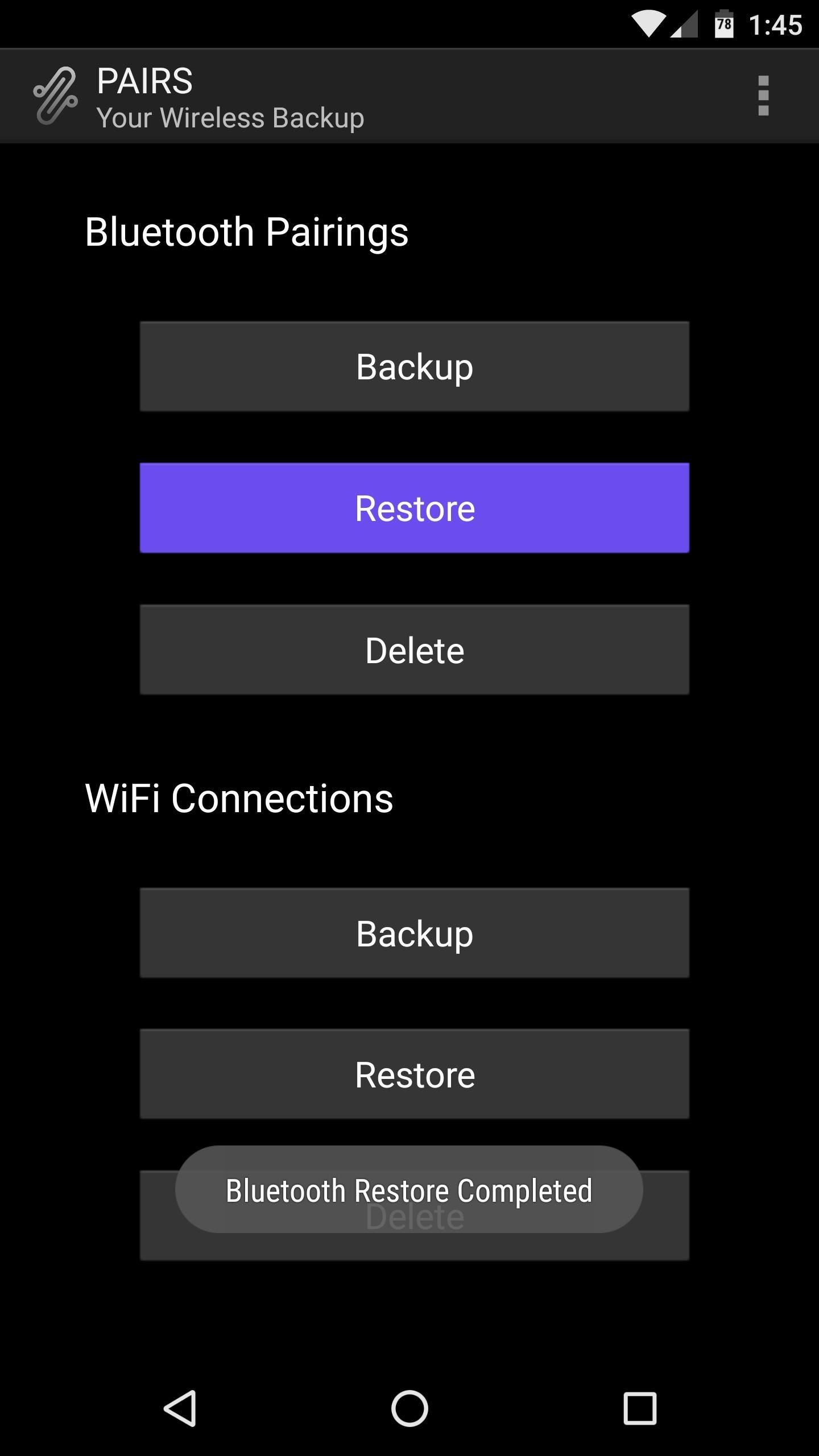 PAIRS Is the Easy Way to Restore Wi-Fi & Bluetooth Connections After Wiping Your Phone